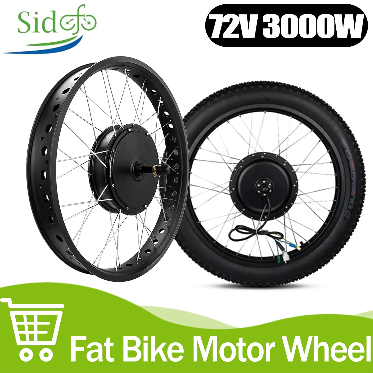 72V 5000W Hub Motor Kit - Motor Hub Tanpa Roda Gigi Tanpa