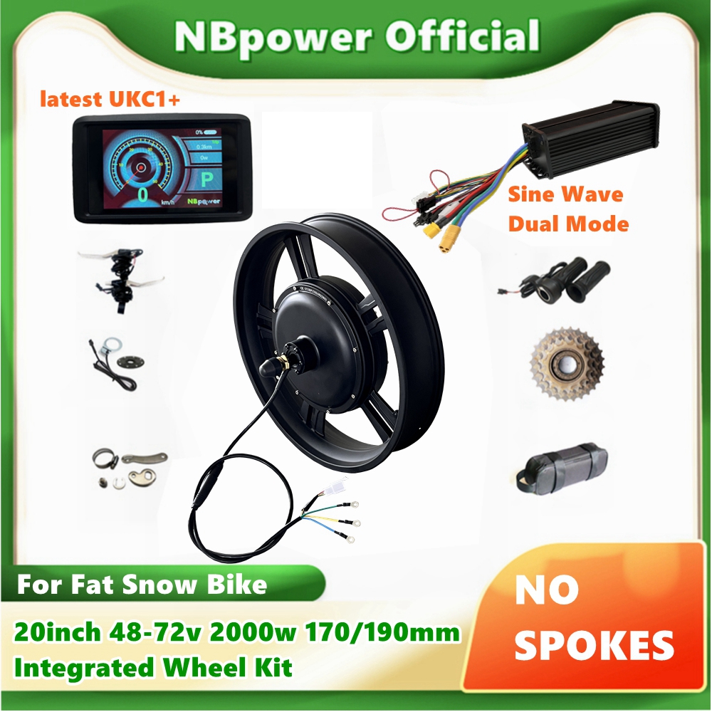 72V 5000W Hub Motor Kit - NBP Kit konversi sepeda listrik, 20
