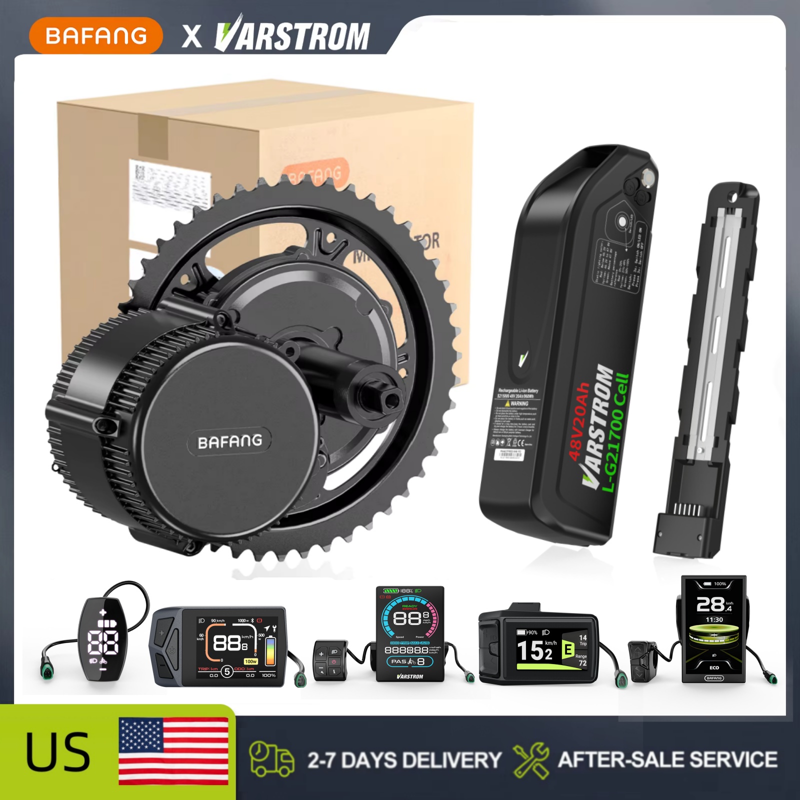 Bafang Bbs02B 48V 750W Mid Drive Kit - [Stok AS] Kit Konversi Sepeda Listrik