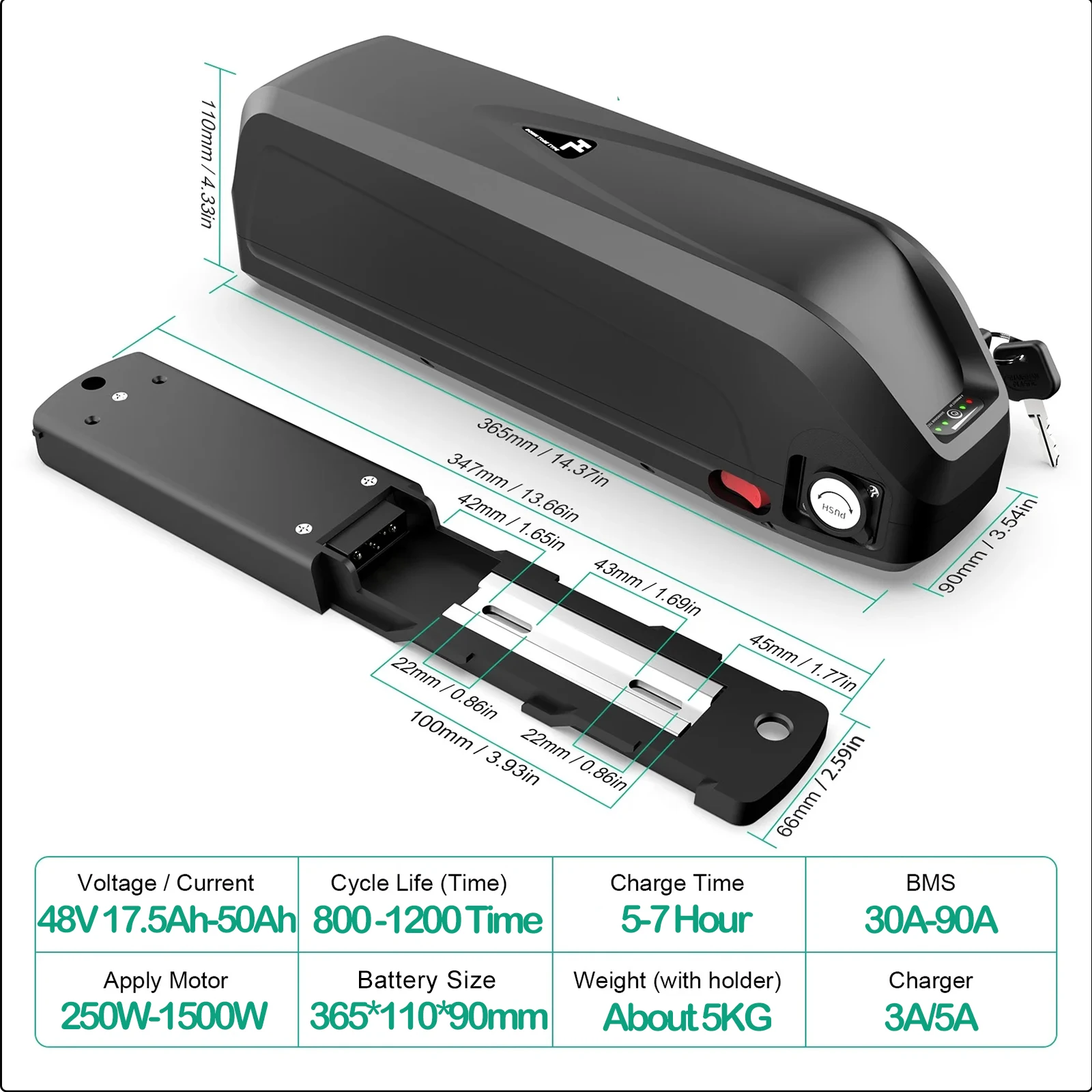 Baterai Sepeda Listrik Chamrid - Ebike Battery 48V 20Ah Hailong ulasan dan harga