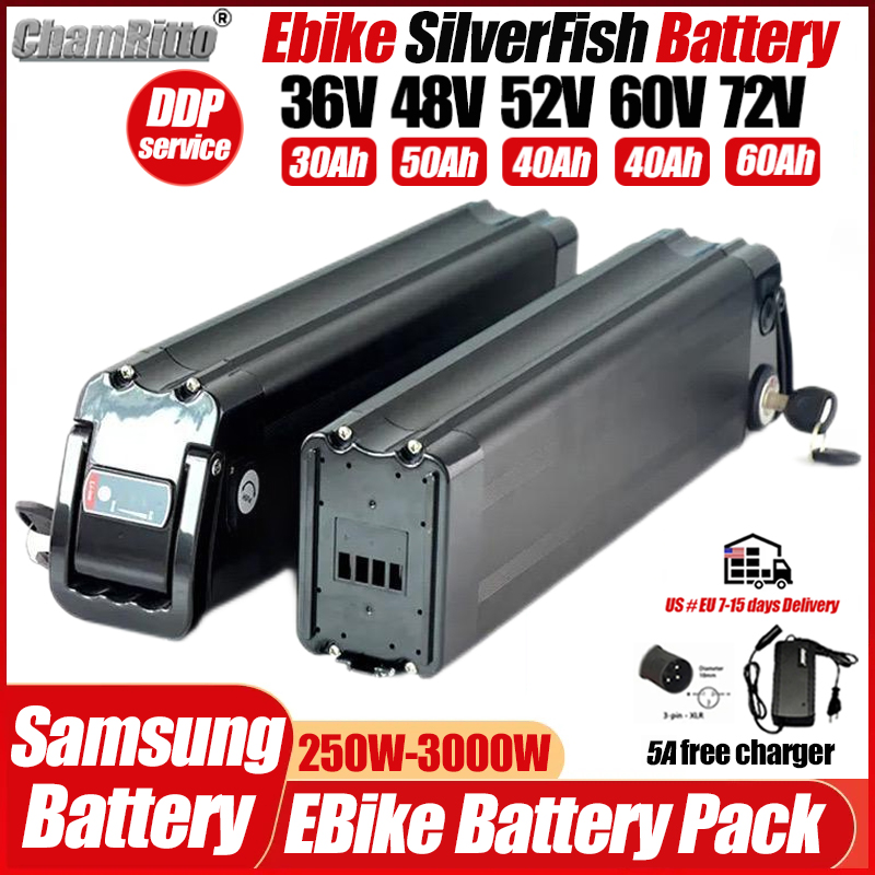 Sepeda Listrik 36v 48v 52v Sil - Electric Bicycle Battery 72V 30Ah ulasan dan harga