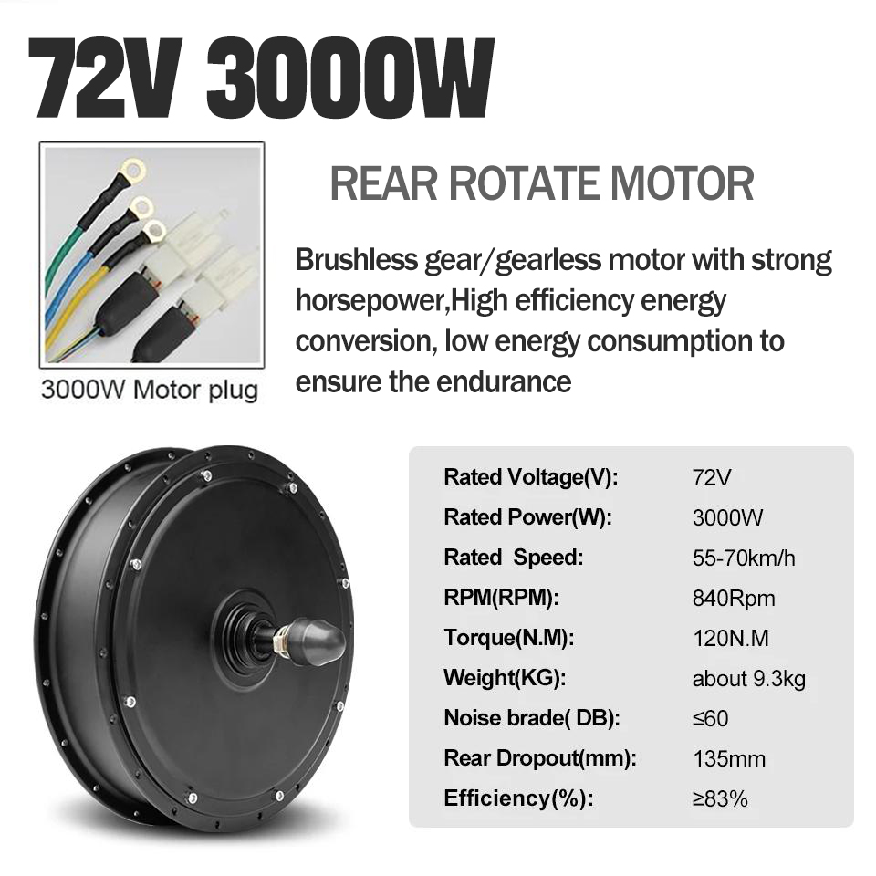 Kit Konversi E-Bike 72V 3000W  - Ebike Conversion Kit 72V 3000W ulasan dan harga